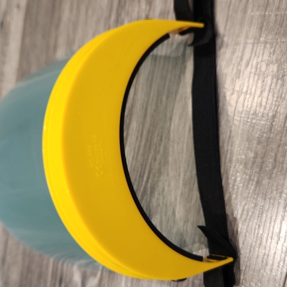 NWOT Plastic Face Shield clear lens with adjustable straps one sz - Picture 2 of 4
